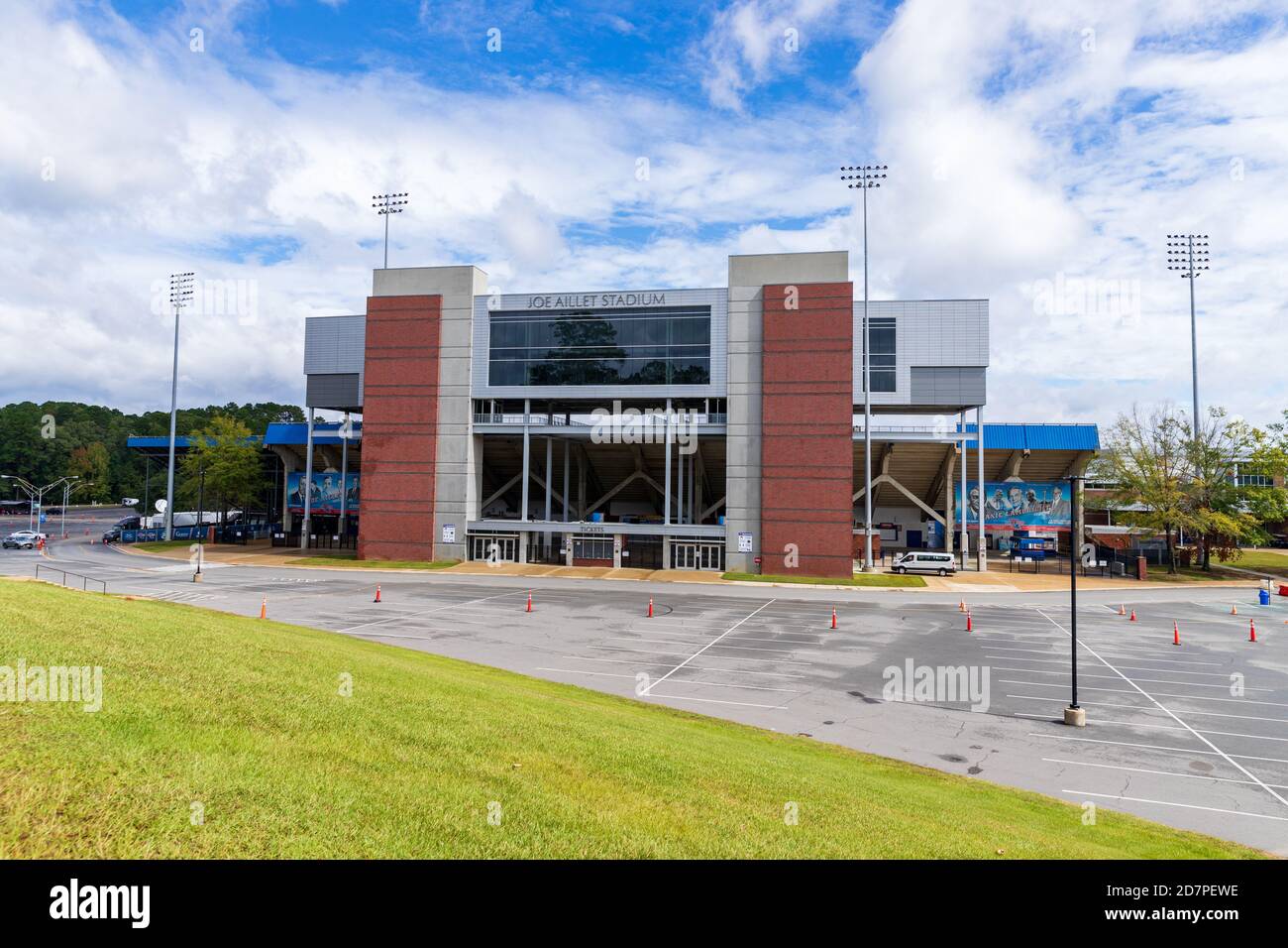 Ruston, LA / USA - 10 ottobre 2020: Joe Aillet Stadium, sede del Louisiana Tech Football Foto Stock