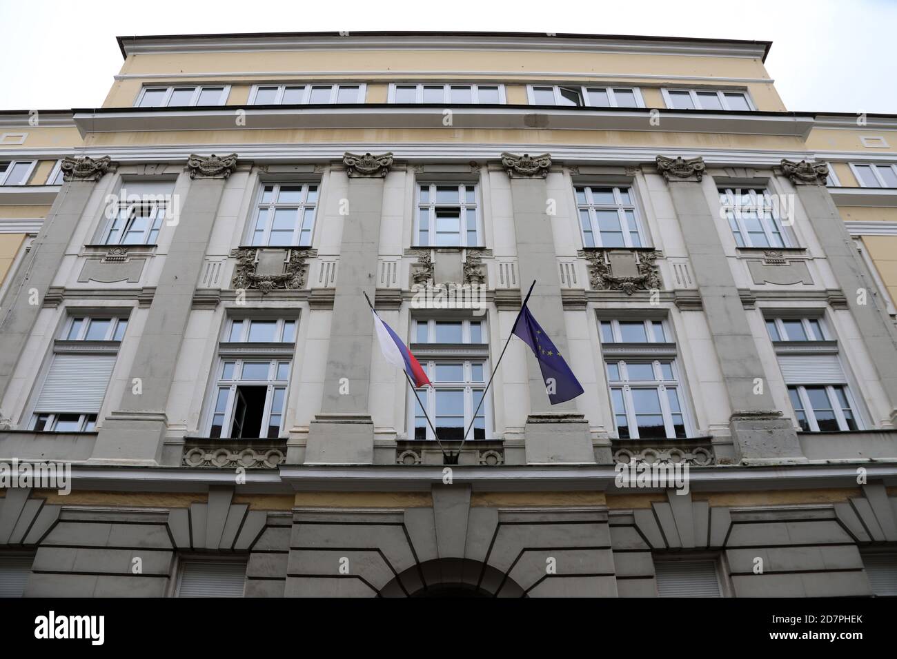 Architettura storica a Maribor nella Slovenia orientale Foto Stock
