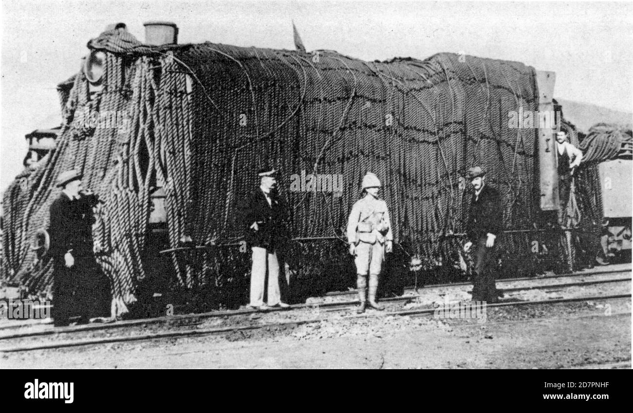 Sud Africa Storia: Natal Governo Ferrovie 4-6-2TT n. 48 â€œHavelockâ€ travestito da Hairy Mary durante la guerra sudafricana ca. 1898 Foto Stock