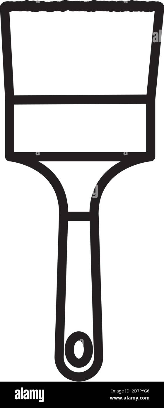 icona pennello su sfondo bianco, stile linea, illustrazione vettoriale Illustrazione Vettoriale icona pennello su sfondo bianco, stile linea, illustrazione vettoriale Illustrazione Vettoriale