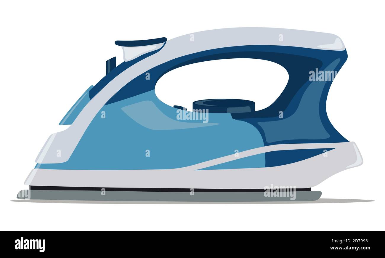 Ferro da stiro elettrico. Icona elettrodomestici. Illustrazione vettoriale. Illustrazione Vettoriale