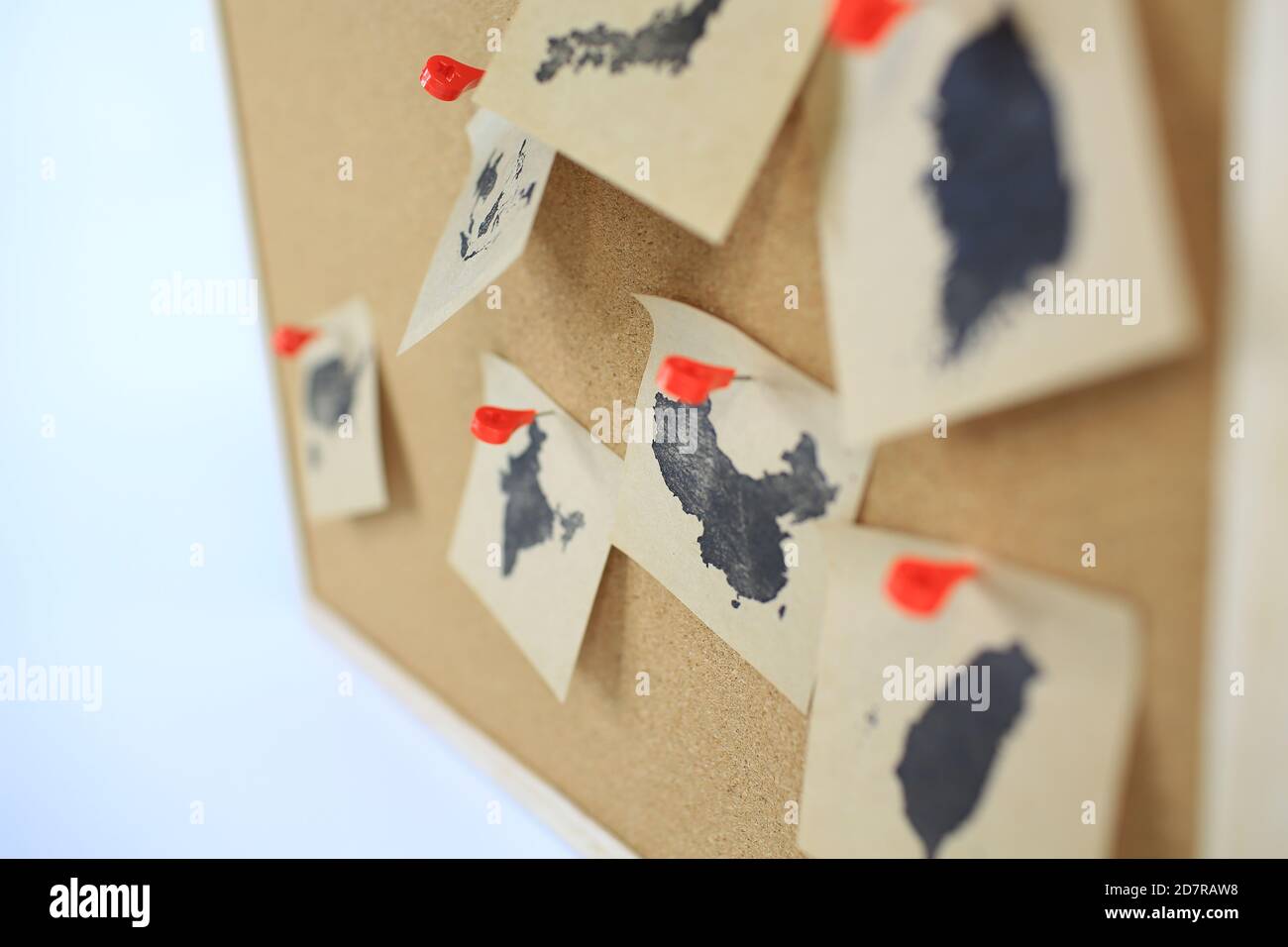 stati del pacifico sulla mappa Foto Stock