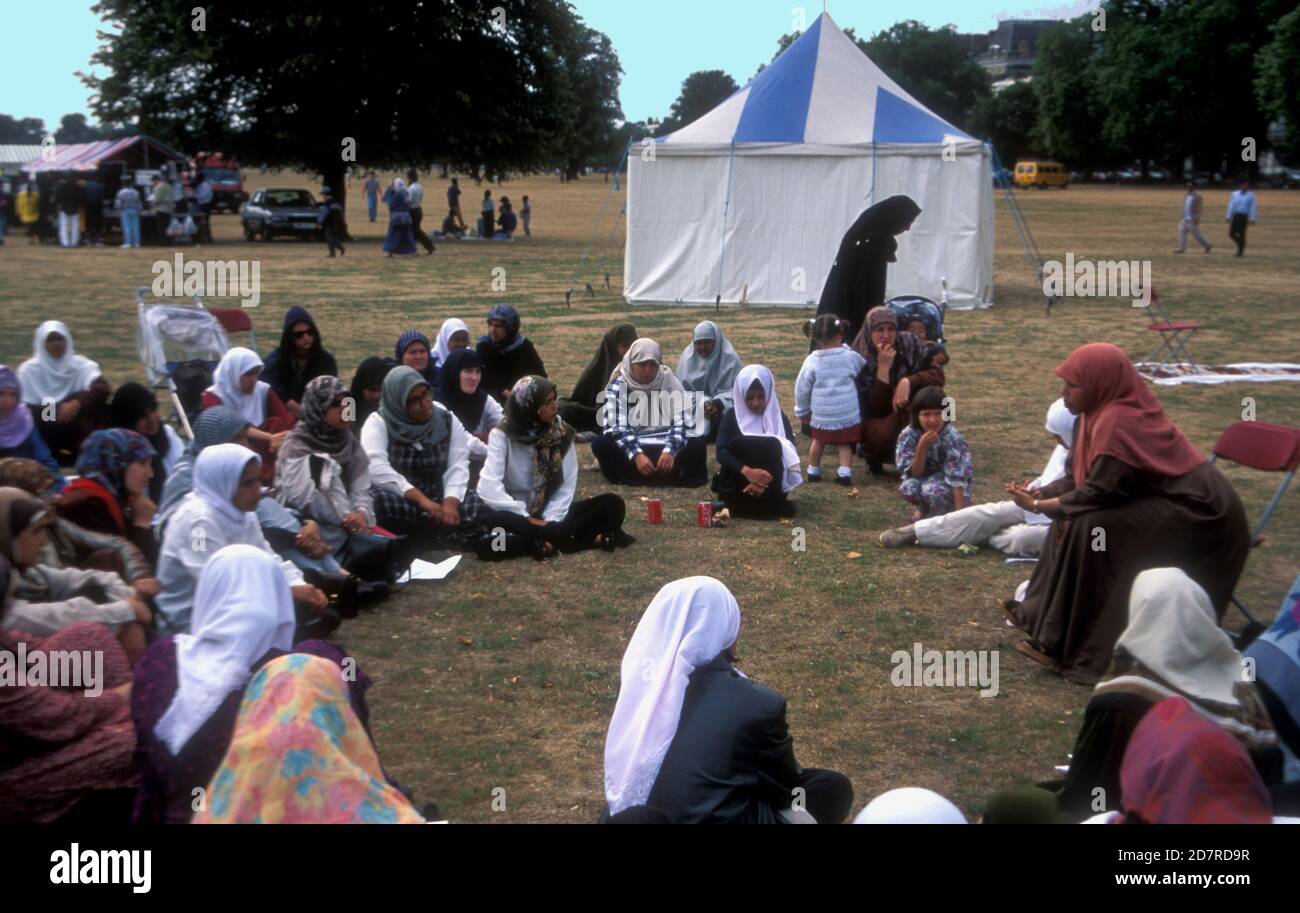 Circolo di preghiera delle donne musulmane Clapham Common, Londra Foto Stock