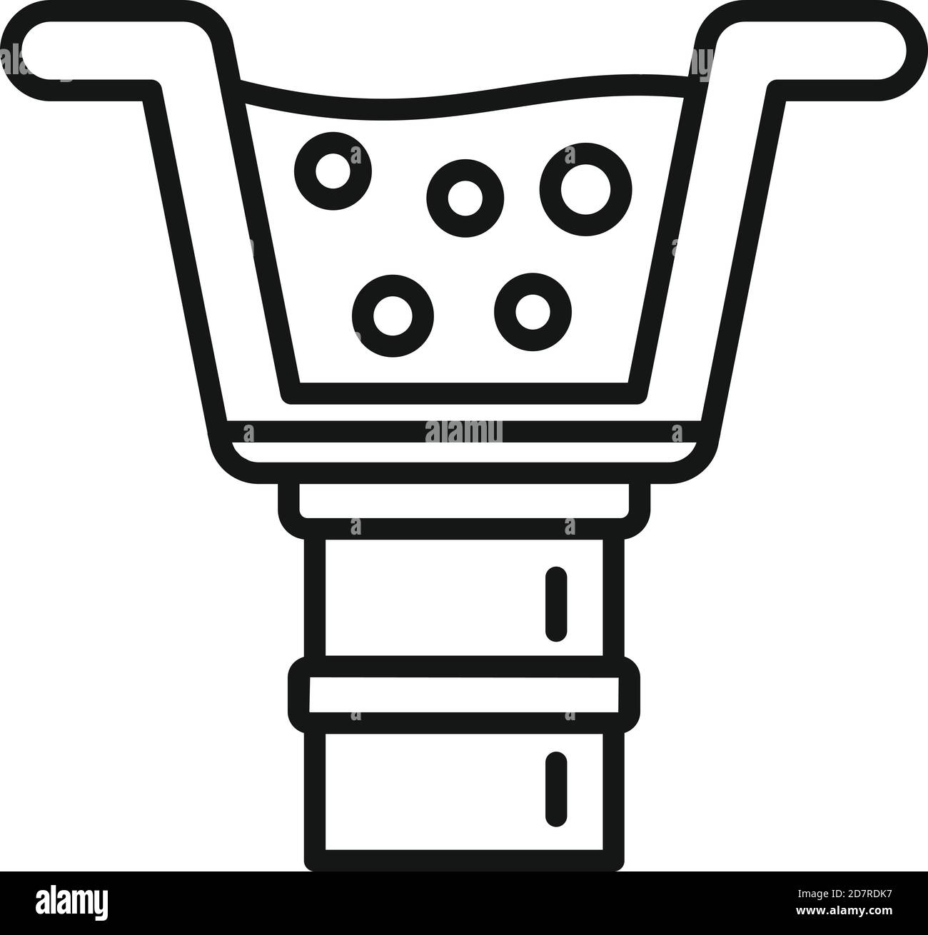 Icona gocciolatoio. Contorno pioggia grondaia vettore icona per web design isolato su sfondo bianco Illustrazione Vettoriale