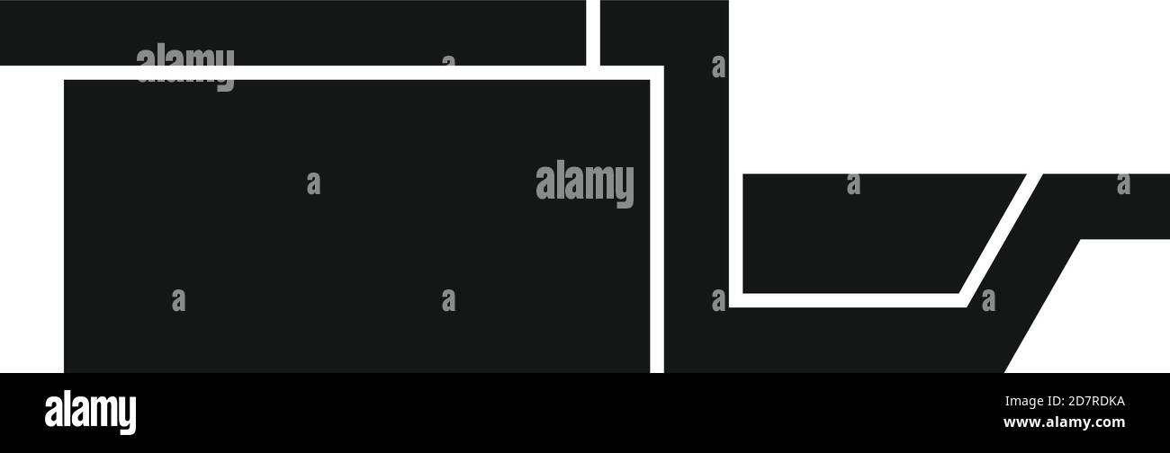 Icona grondaia in acciaio. Semplice illustrazione dell'icona vettoriale di grondaia in acciaio per il web design isolato su sfondo bianco Illustrazione Vettoriale