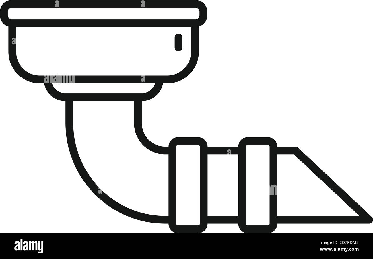 Icona scarico gocciolatoio. Icona del vettore di drenaggio per il web design isolato su sfondo bianco Illustrazione Vettoriale