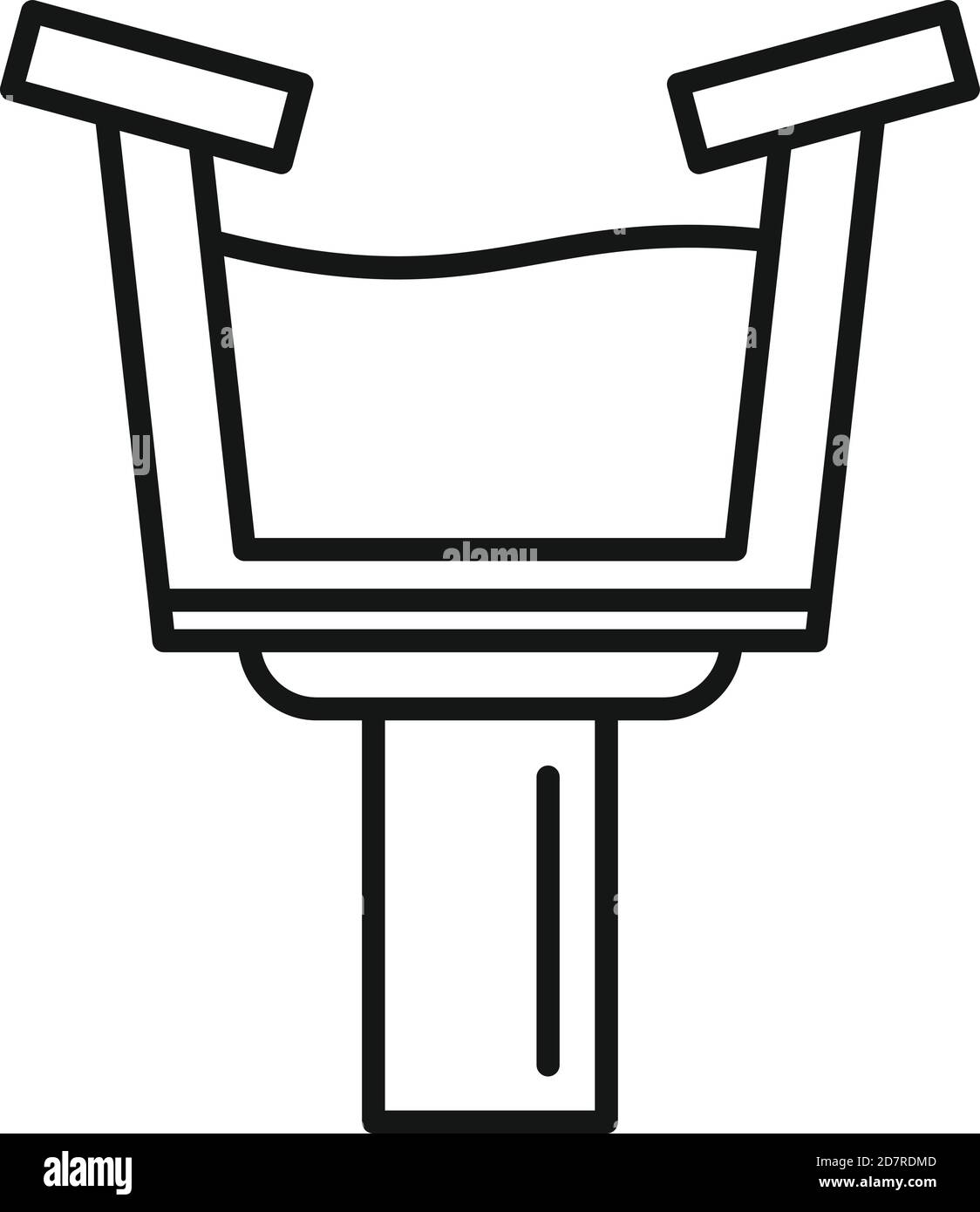 Riparare l'icona del gocciolatoio. Icona vettoriale di riparazione contorno per il web design isolato su sfondo bianco Illustrazione Vettoriale