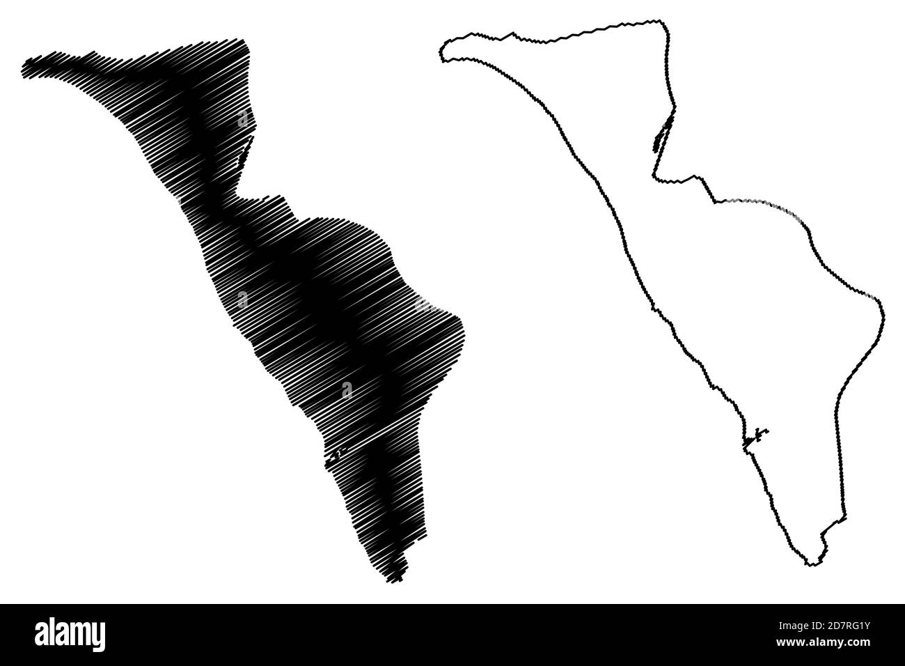 Città di Libreville (Repubblica del Gabon, Gabon, Provincia dell'estuaire) mappa illustrazione vettoriale, abbozzamento della città di Libreville mappa Illustrazione Vettoriale