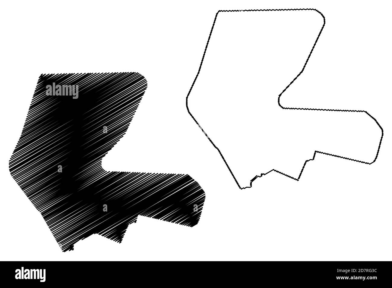 Mekelle Città (Repubblica Democratica Federale di Etiopia, Tigray Regione) mappa vettoriale illustrazione, scrimble schizzo Città di Mekele mappa Illustrazione Vettoriale
