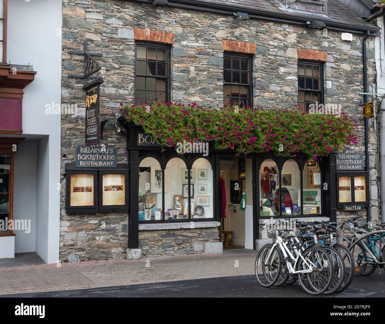Killarney Shops, bar e ristoranti Boxty House Restaurant in High Street a Killarney, County Kerry, Irlanda Foto Stock