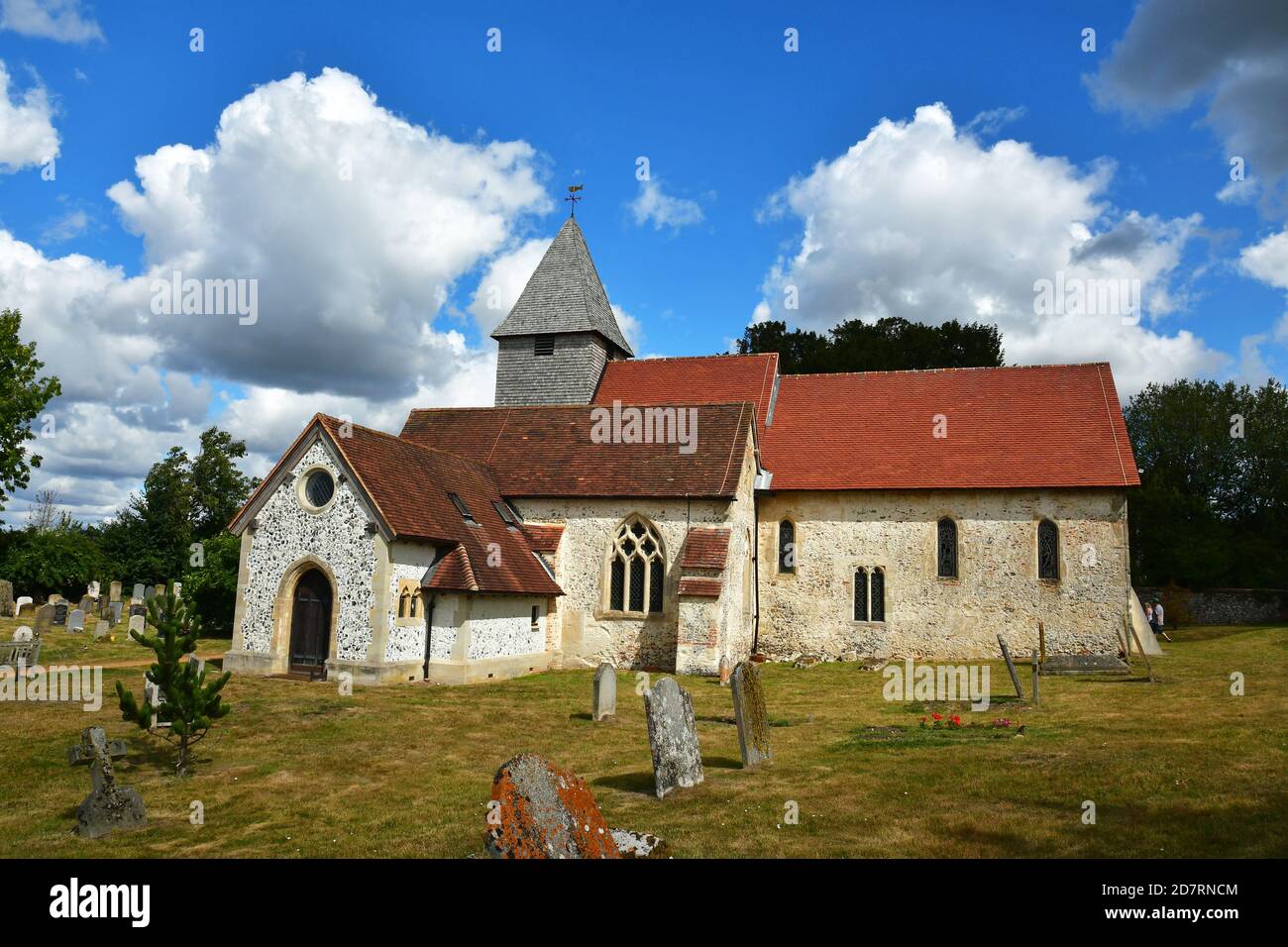 La Chiesa di Santa Maria la Vergine, accanto a Silchester Roman City, Silchester, Hampshire, Regno Unito Foto Stock