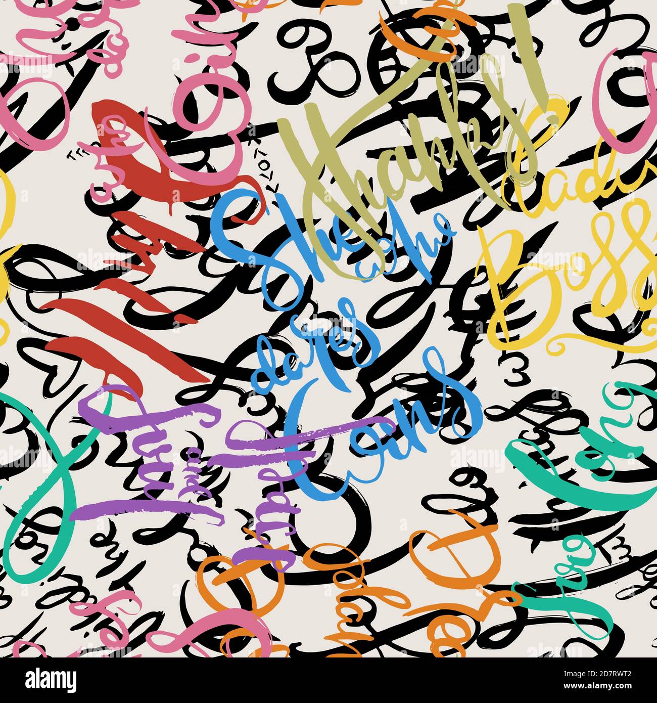 Motivo senza giunture di sfondo Graffiti. Etichettatura a mano. Scritte vettoriali vandali Illustrazione Vettoriale
