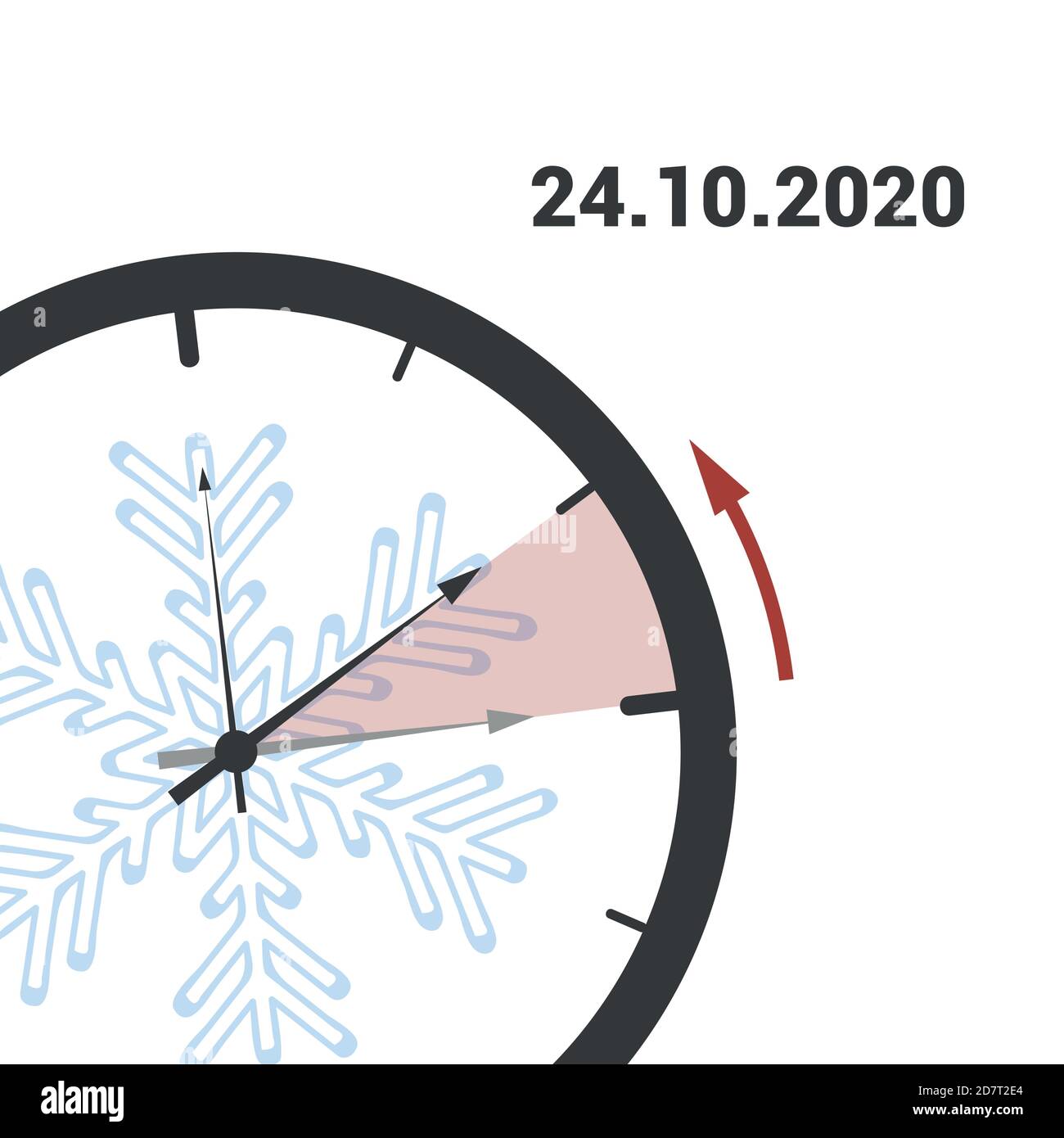 Interruttore per l'orologio all'ora invernale illustrazione vettoriale EPS10 Illustrazione Vettoriale