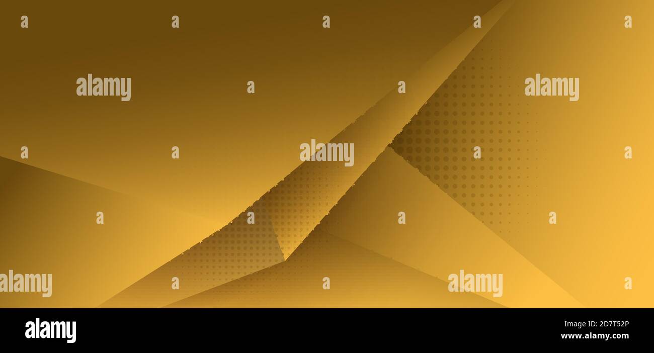 Astratto sfondo del gradiente del triangolo del poligono giallo con ombra e spazio per il testo. Illustrazione vettoriale Illustrazione Vettoriale