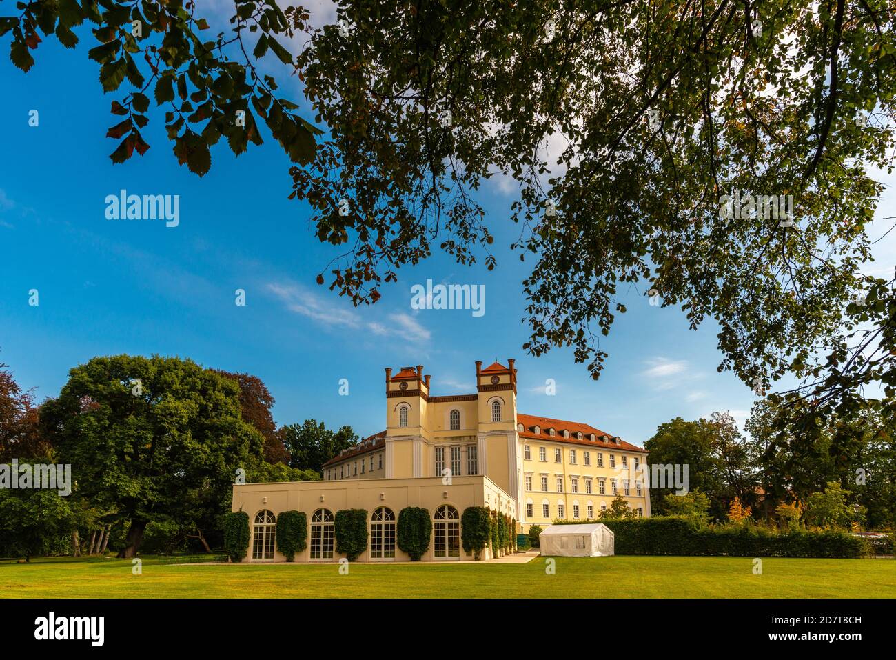 Palazzo degli ex conti di Lynar, Lübbenau, centro turistico della foresta di Spree, Oberspreewald, Biospärenreservat, Brandeburgo, Germania orientale, Europa Foto Stock