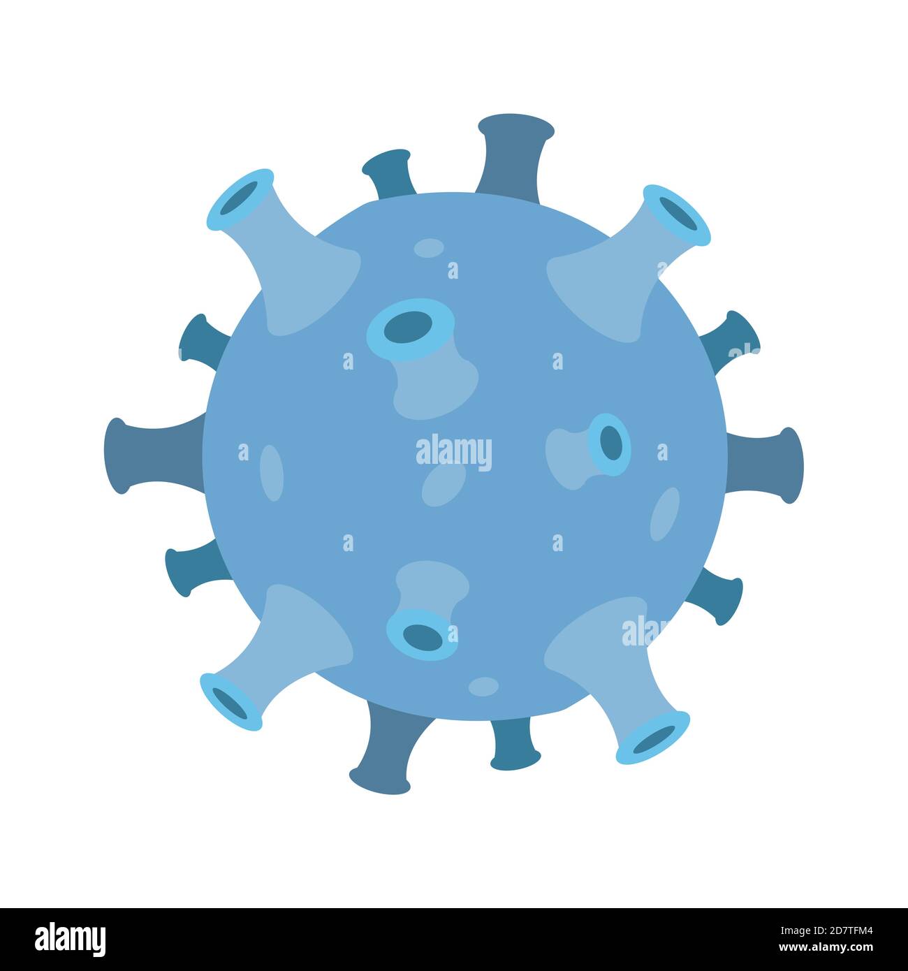 Pericolo di influenza e malattia malattia malattia, epidemia pericoloso covid-19, rischio biologico corona-virus, microrganismo chimico, batteri colorati, vettore illustrati Illustrazione Vettoriale