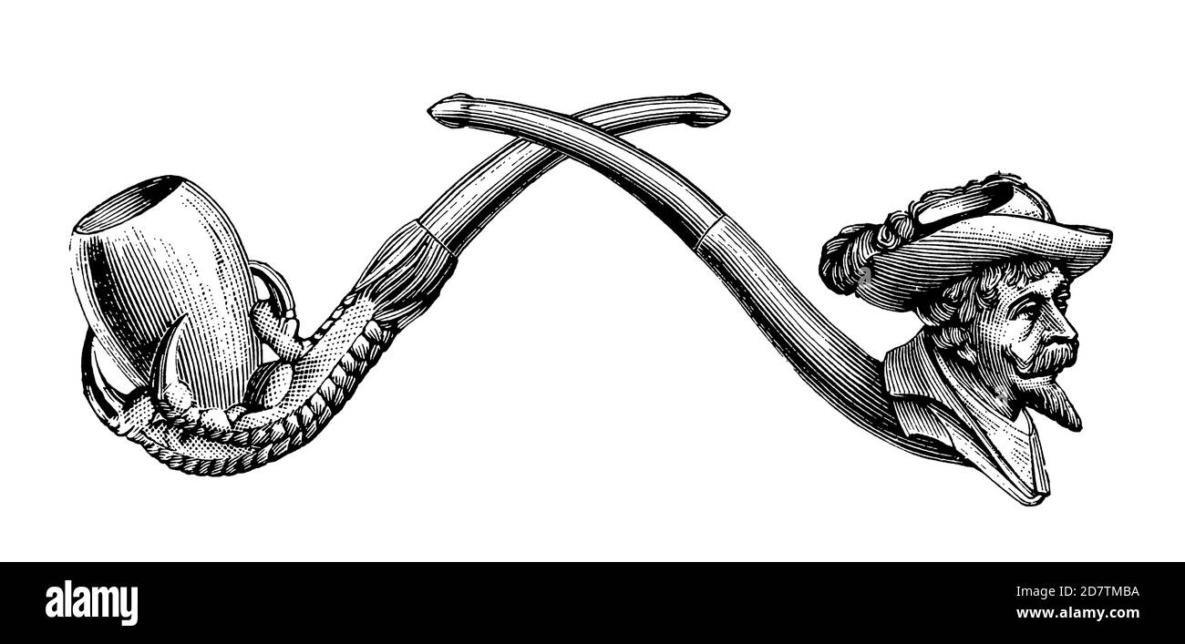 Pipe da fumo, stile tradizionale Foto Stock
