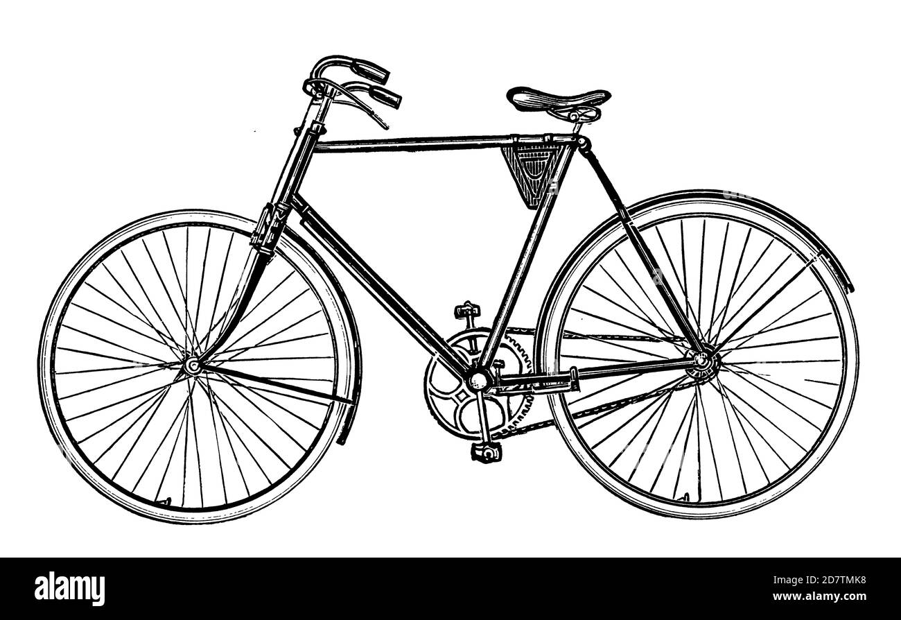 Classica bicicletta d'epoca tradizionale, stile del 19th ° secolo Foto Stock