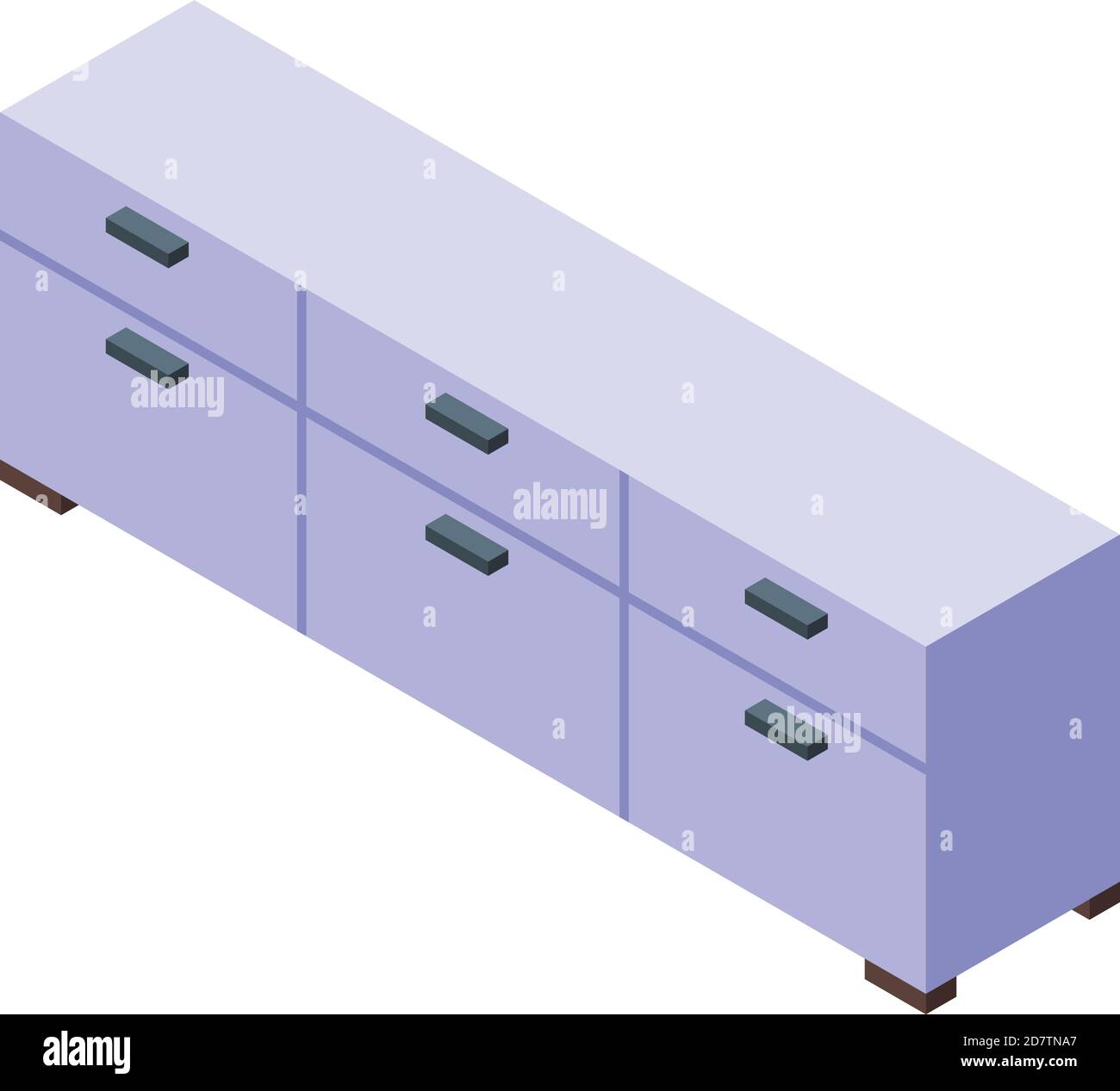 Icona accogliente del cassetto della casa. Isometrica dell'icona vettoriale accogliente del cassetto domestico per il web design isolato su sfondo bianco Illustrazione Vettoriale