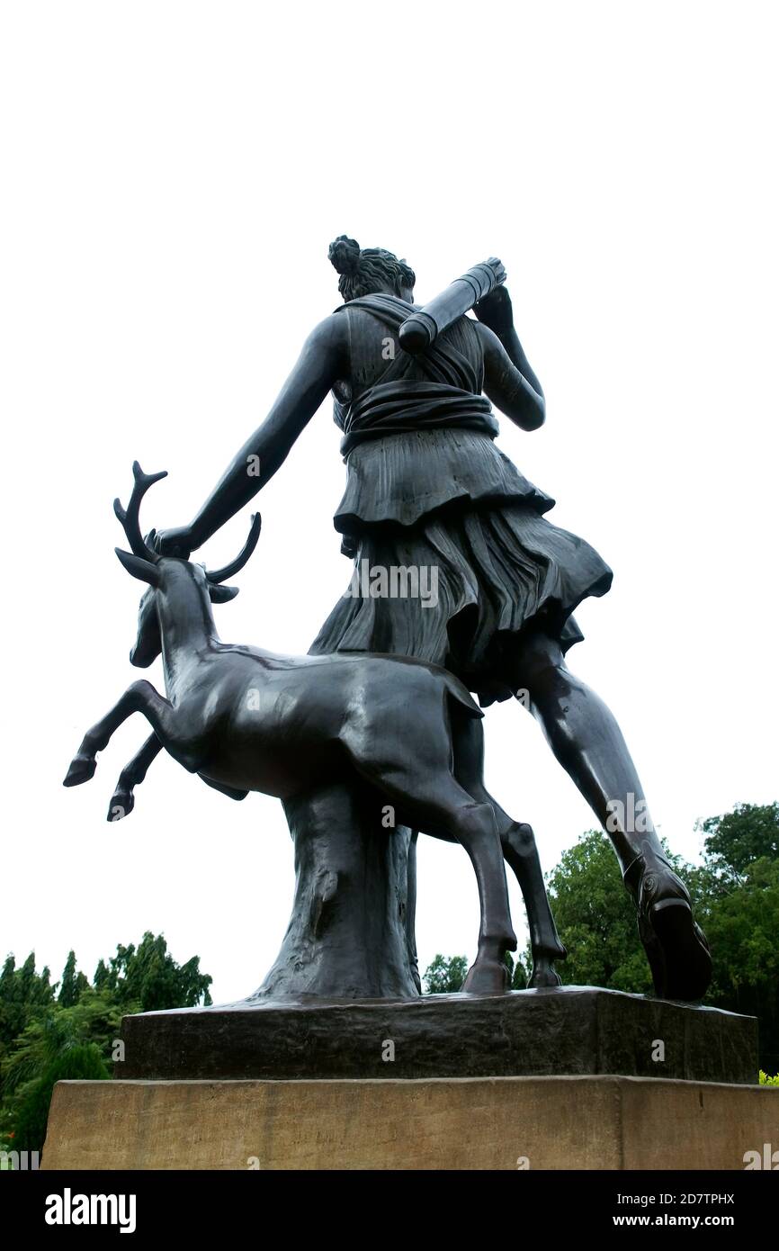 Statua a Sayaji Bug, Vadodara, Gujarat, India. Foto Stock