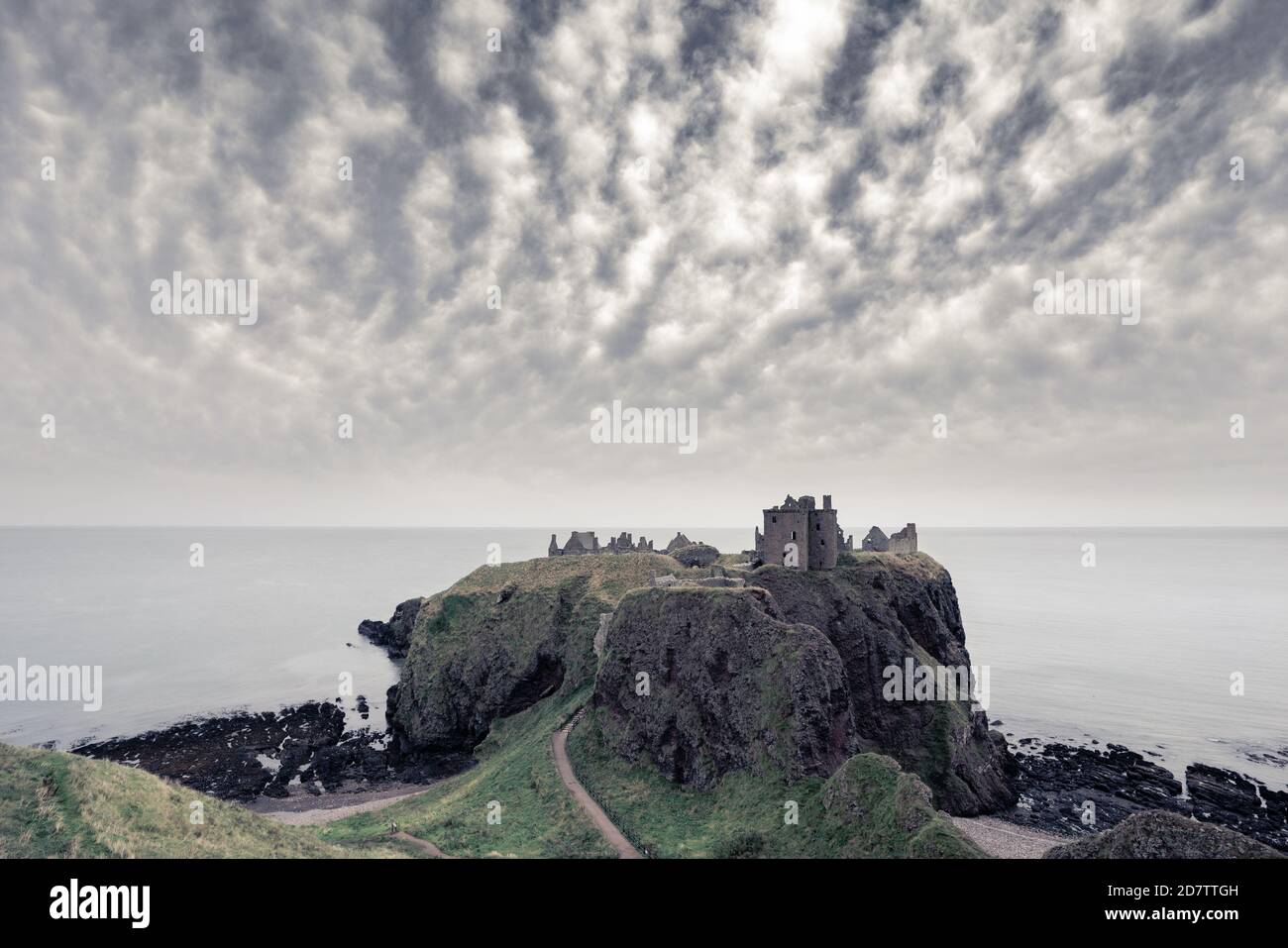 Dunnottar castello vicino Stonehaven in Scozia Foto Stock