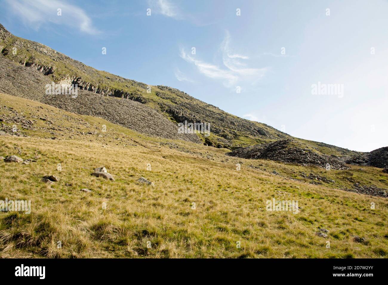 Cave di Cove sul fianco meridionale del Vecchio Di Coniston Coniston Lake District Cumbria Inghilterra Foto Stock