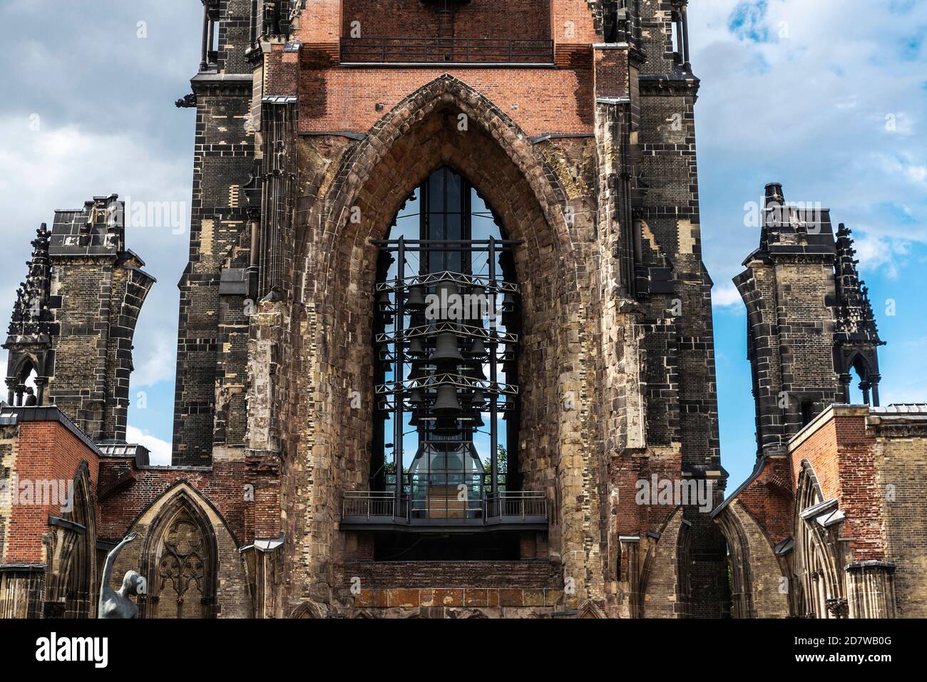 Campanile della Chiesa di San Nicola (Nikolai-Kirche), chiesa luterana situato nel centro di Amburgo, Germania Foto Stock