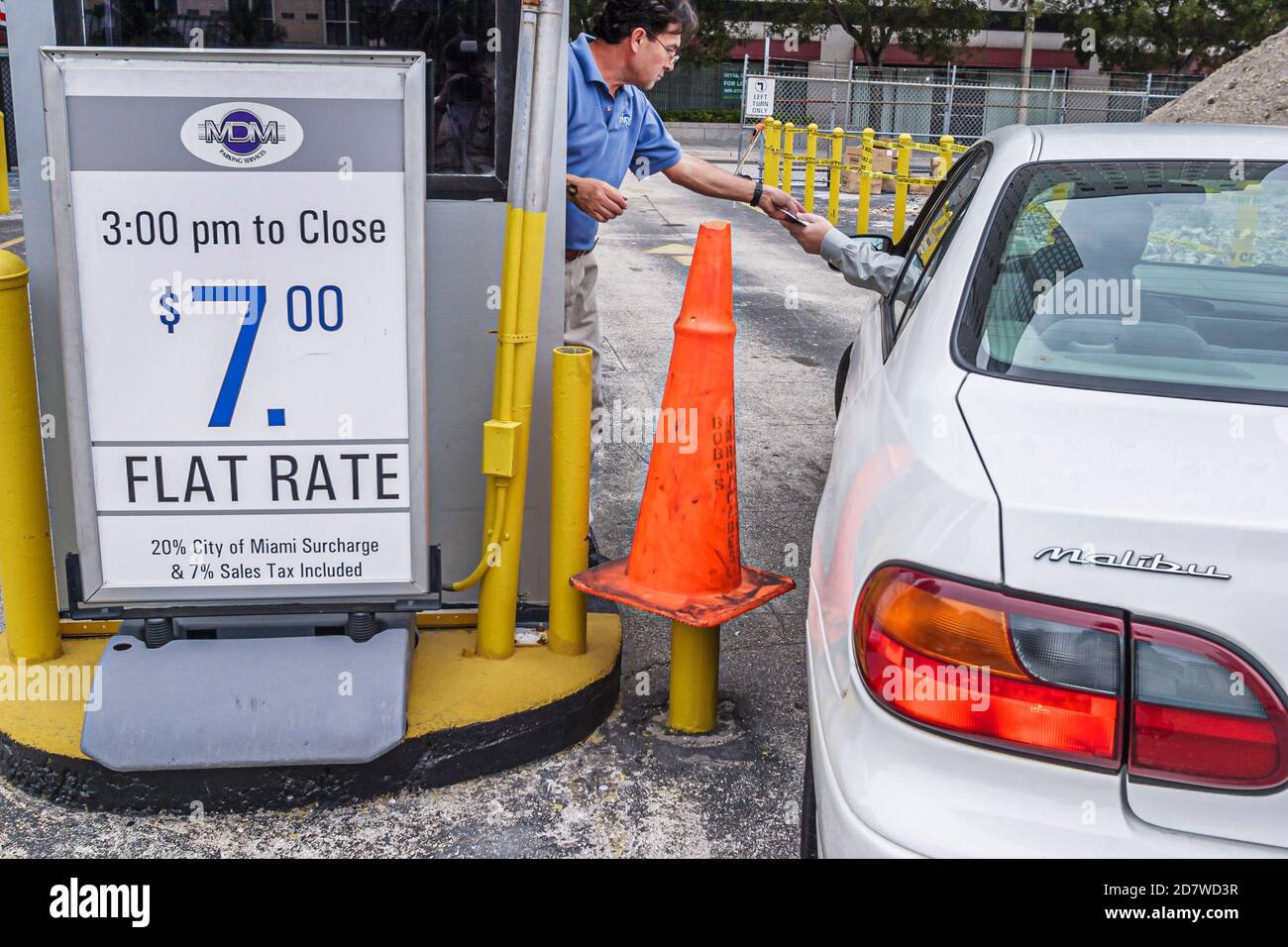 Miami Florida, parcheggio assistito cabina di pedaggio, ricezione riceve garage, Foto Stock