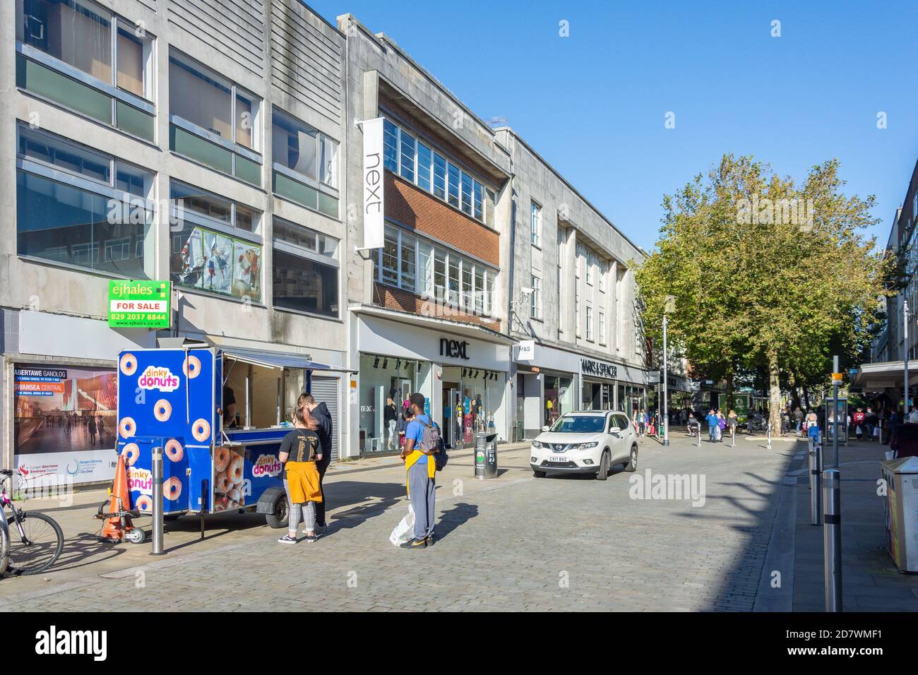 Oxford Street, Swansea (Abertawe), Città e Contea di Swansea, Galles, Regno Unito Foto Stock