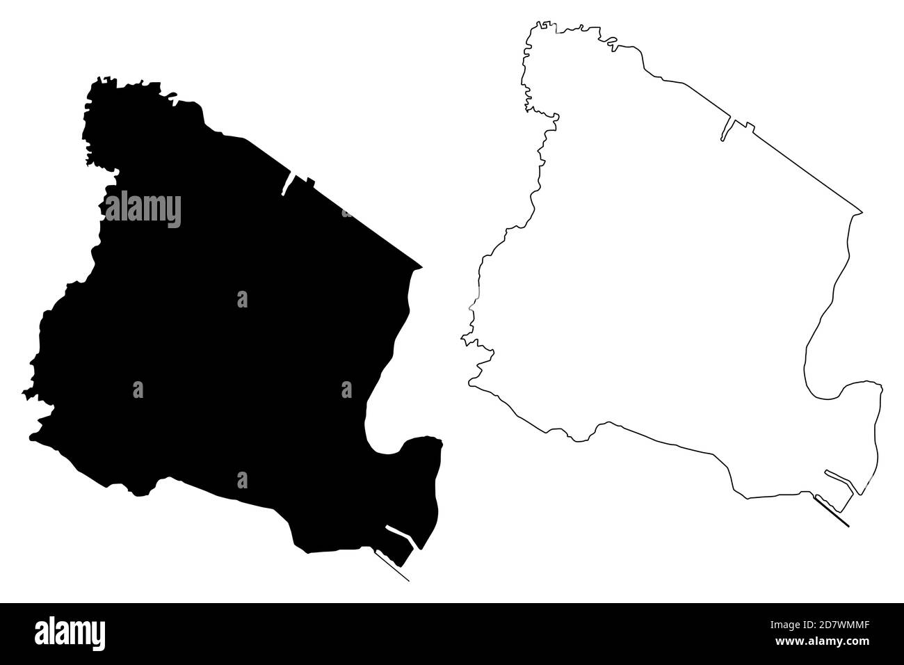Essex County, New Jersey (Stati Uniti, Stati Uniti d'America, Stati Uniti, Stati Uniti, Stati Uniti) mappa vettoriale illustrazione, scrimble schizzo Essex mappa Illustrazione Vettoriale