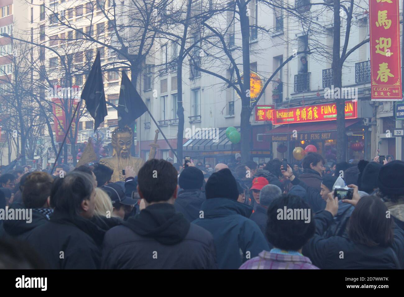 Cinese nuovo anno febbraio 2014 a Parigi 13 ° distretto Foto Stock