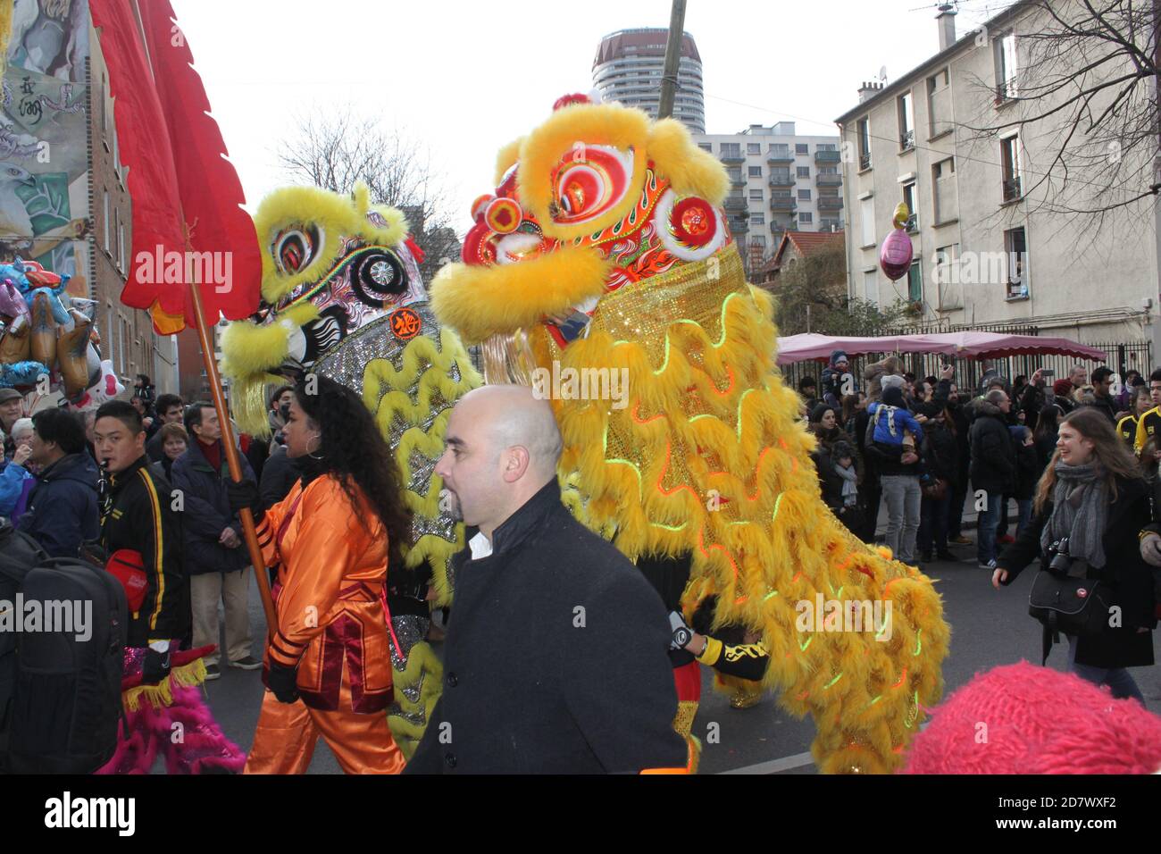 Cinese nuovo anno febbraio 2014 a Parigi 13 ° distretto Foto Stock