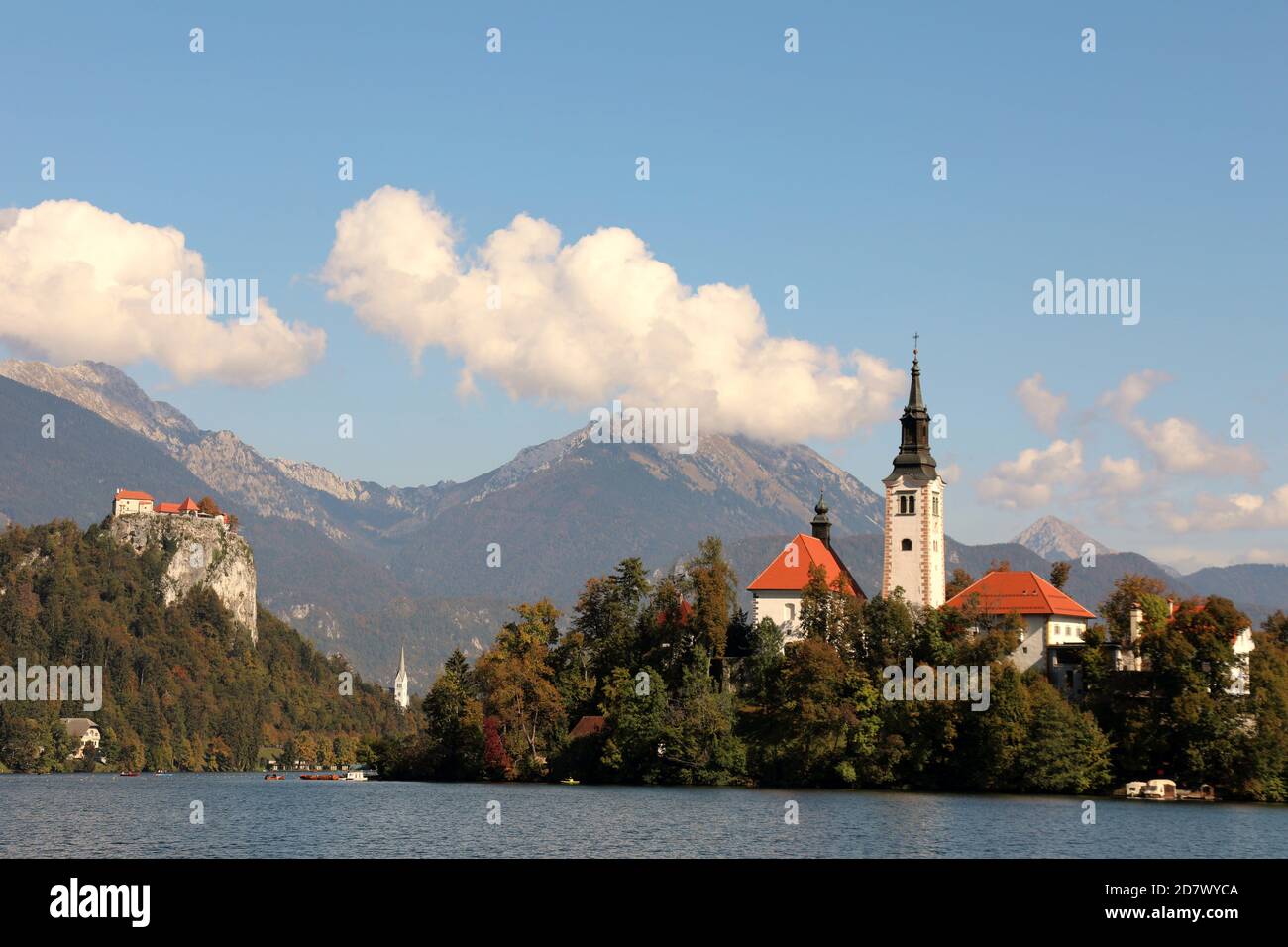 Destinazione turistica del lago di Bled in Slovenia Foto Stock