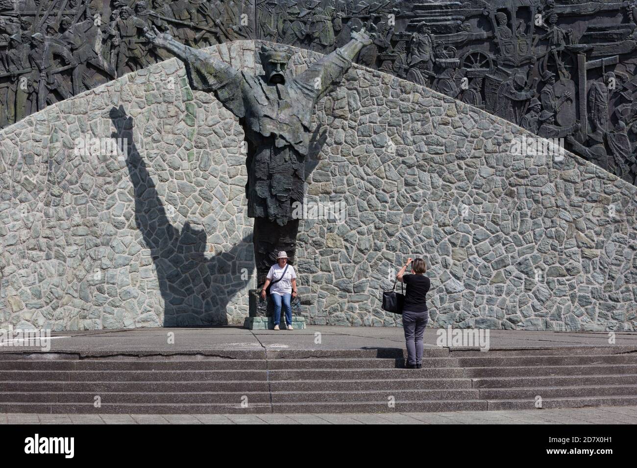 Un monumento di una rivolta contadina in luogo GORNJA STUBICA, Zagorje, Croazia Foto Stock