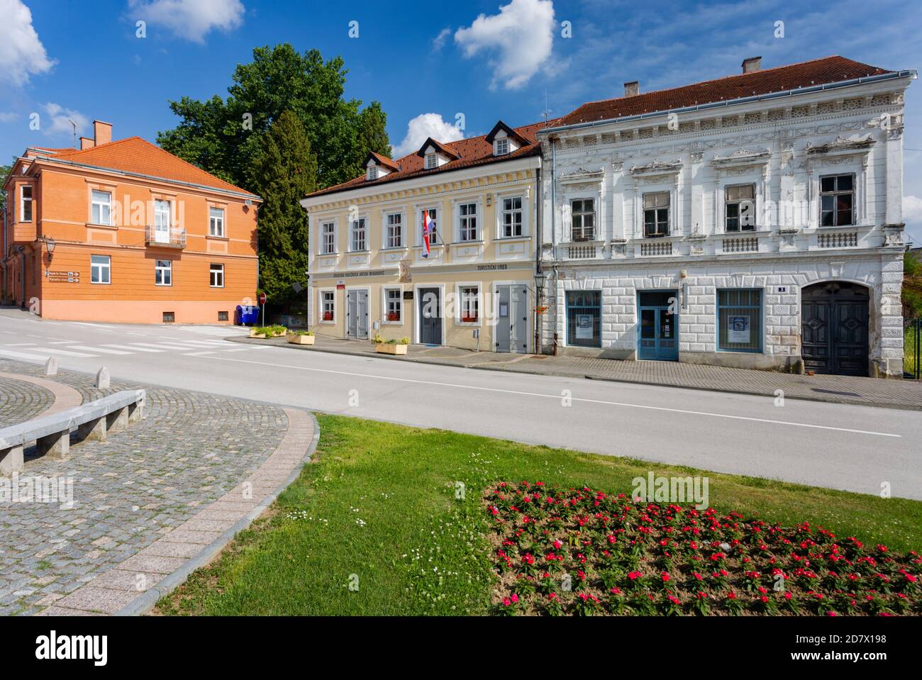 Centro della città di Klanjec, Zagorje, Croazia Foto Stock