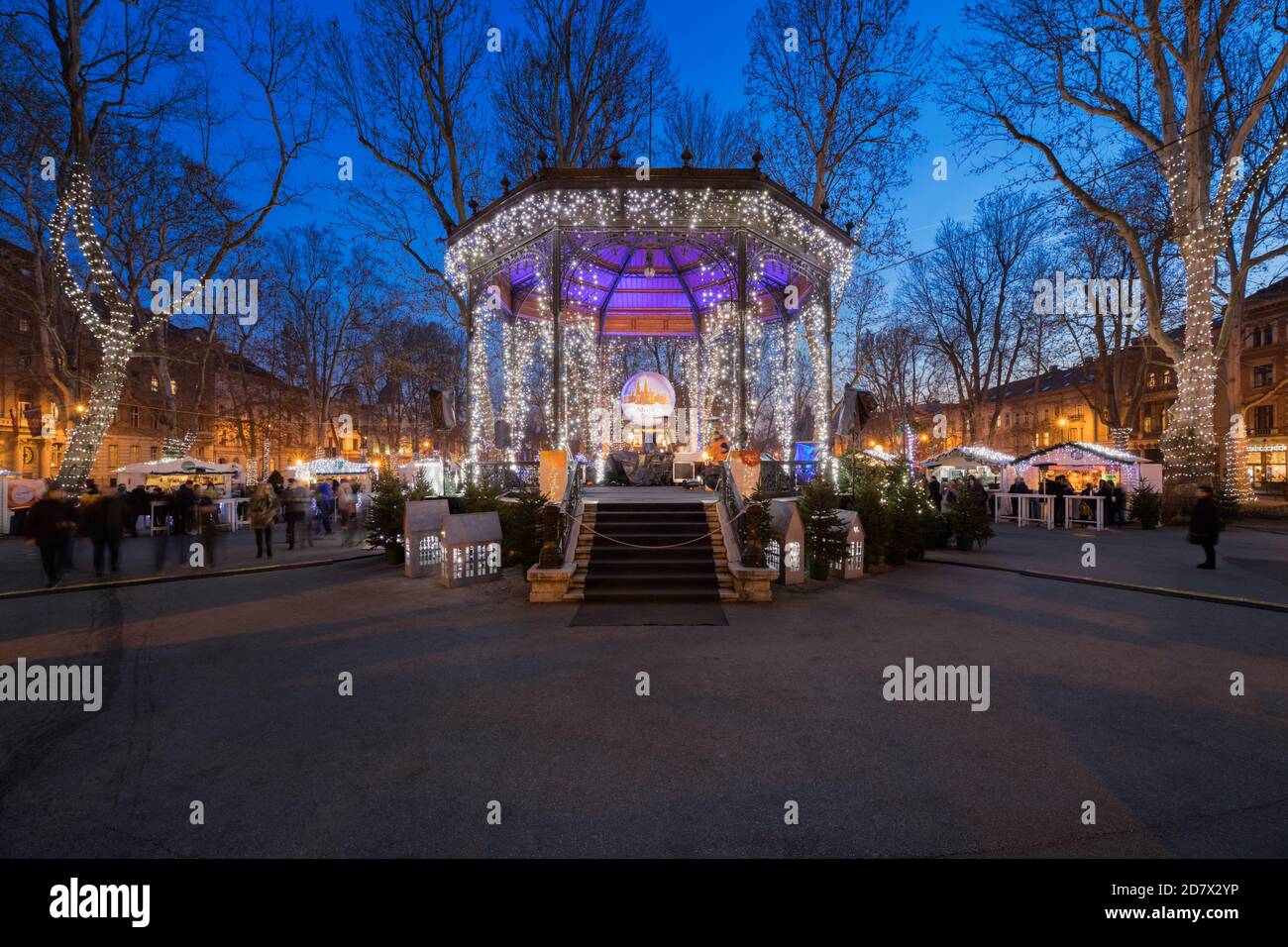 Advent decorazioni nel parco Zrinjevac, Zagabria, Croazia Foto Stock