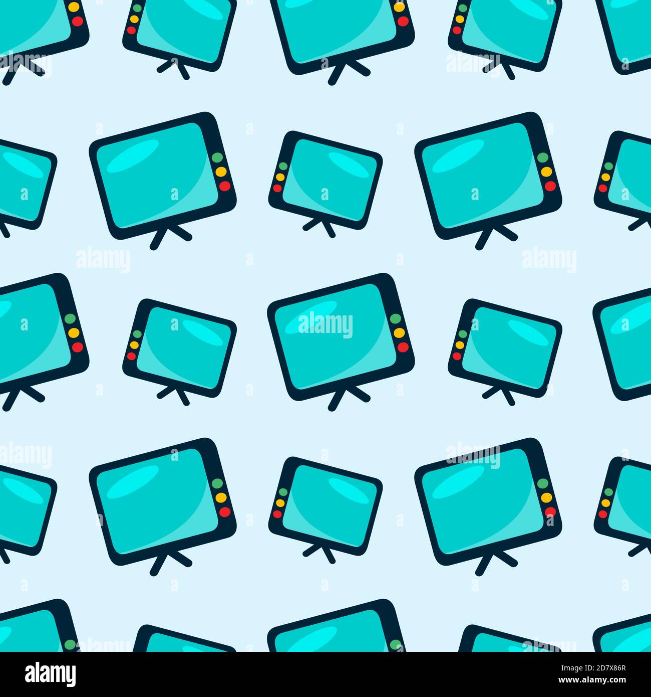 sfondo dell'illustrazione vettoriale con motivo senza giunture del televisore Illustrazione Vettoriale