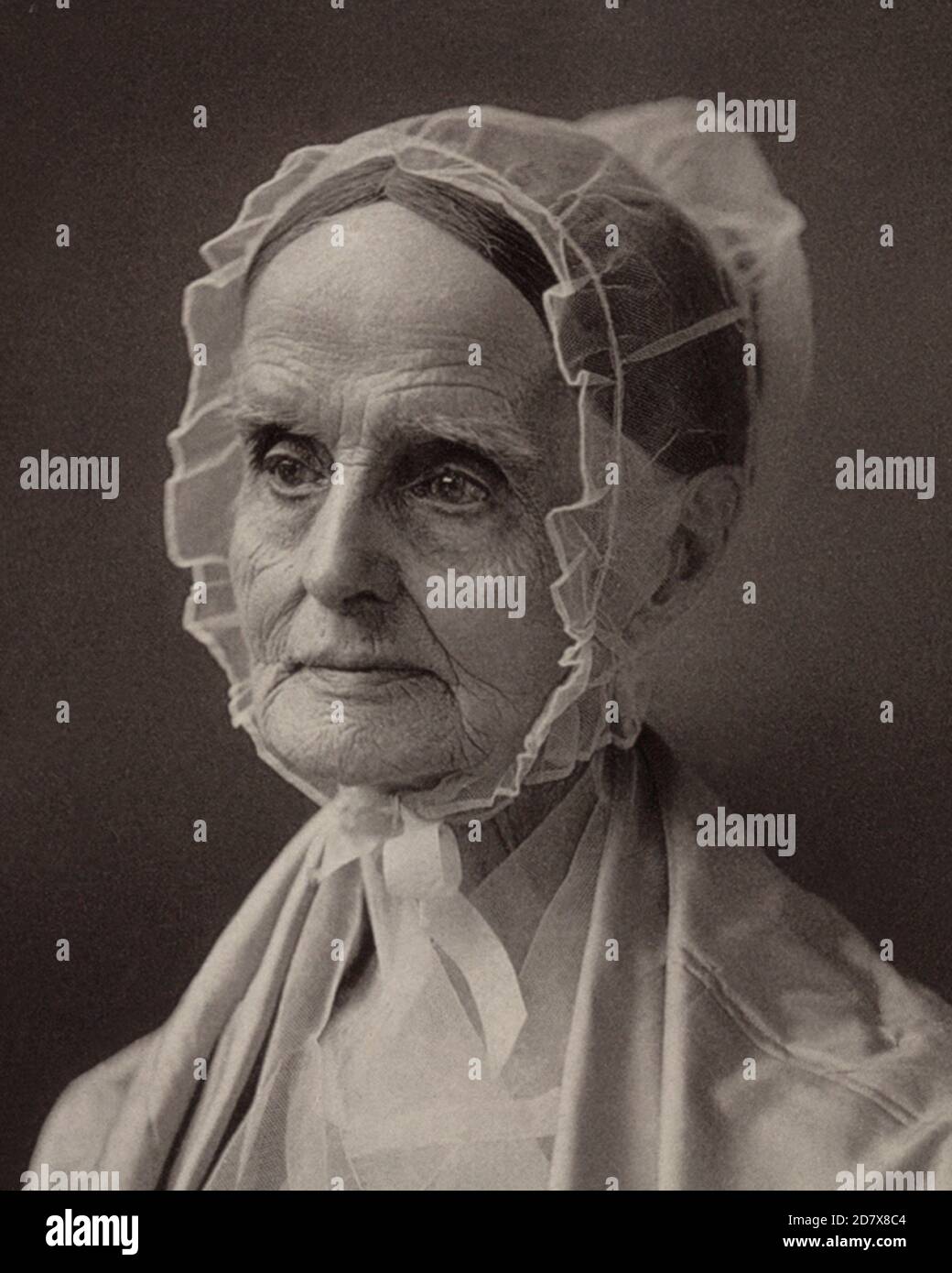 1875 c., Philadelphia , USA : l'americano Quaker , abolizionista , attivista per i diritti delle donne e riformatore sociale LUCRETIA MOTT ( BORN COFFIN , 1793 - 1880 ). Foto di Frederick Gutekunst ( 1831 - 1917 ), Philadelphia .- USA - ritratto - Ritratto - RIFORMISTA - riformismo sociale - FEMMINISTA - suffragisti - SUFFRAGETTA - MOVIMENTO ANTISLAVICO - SUFFRAGISMO - VOTO POLITICO ALLE DONNE - MOVIMENTO ANTISLAVICO - ABOLISIONISMO - ABOLISIZIONISTA - HAVISCHAT - HAVISCHAMO - HAVISCISCHAMO - donna anziana - donna anziana vecchia - firma - prima - autografa Foto Stock