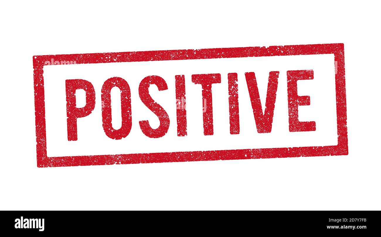 Immagine vettoriale della parola timbro con inchiostro rosso positivo Illustrazione Vettoriale