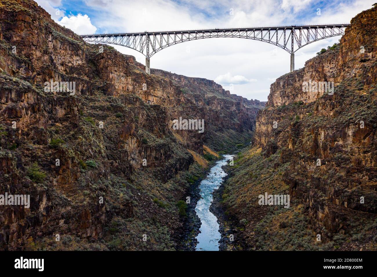 Rio Grande Gorge Bridge, Arroyo Hondo, NM, USA Foto Stock