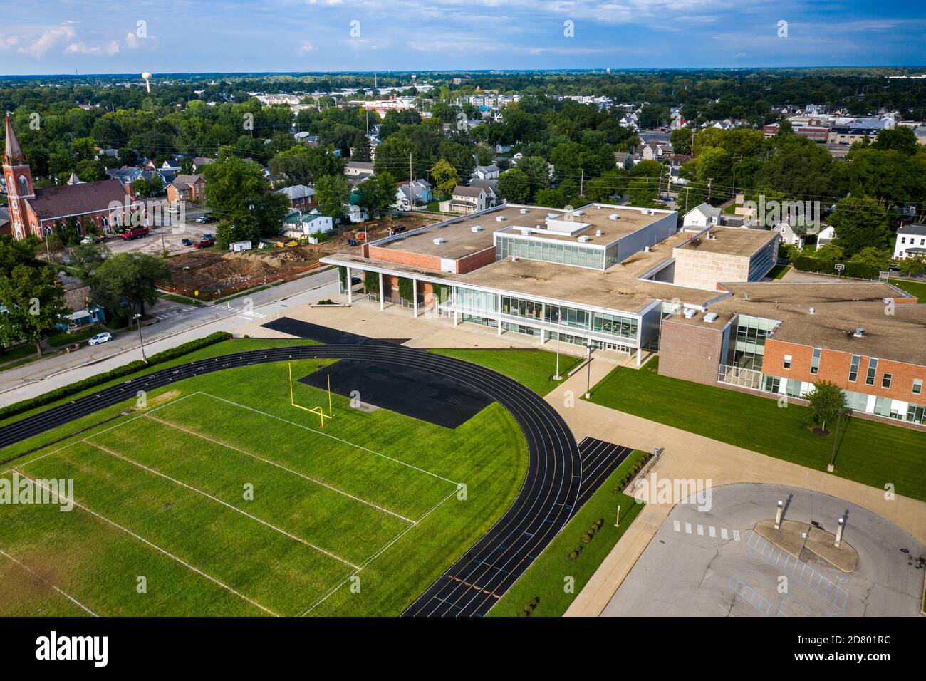 Central Middle School, progettata da Ralph Johnson, 2007, Columbus, Indiana, USA Foto Stock