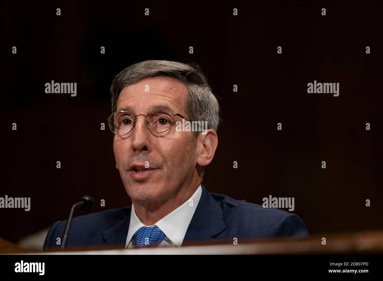 Il presidente della Federal Trade Commission Joseph Simons testimonia durante un'audizione della sottocommissione del Senato degli Stati Uniti Antibrust, Politica della concorrenza e diritti dei consumatori sull'applicazione della legge antitrust a Washington, D.C., Stati Uniti, martedì 17 settembre 2019. Credit: Alex Edelman/The Photo Access Foto Stock