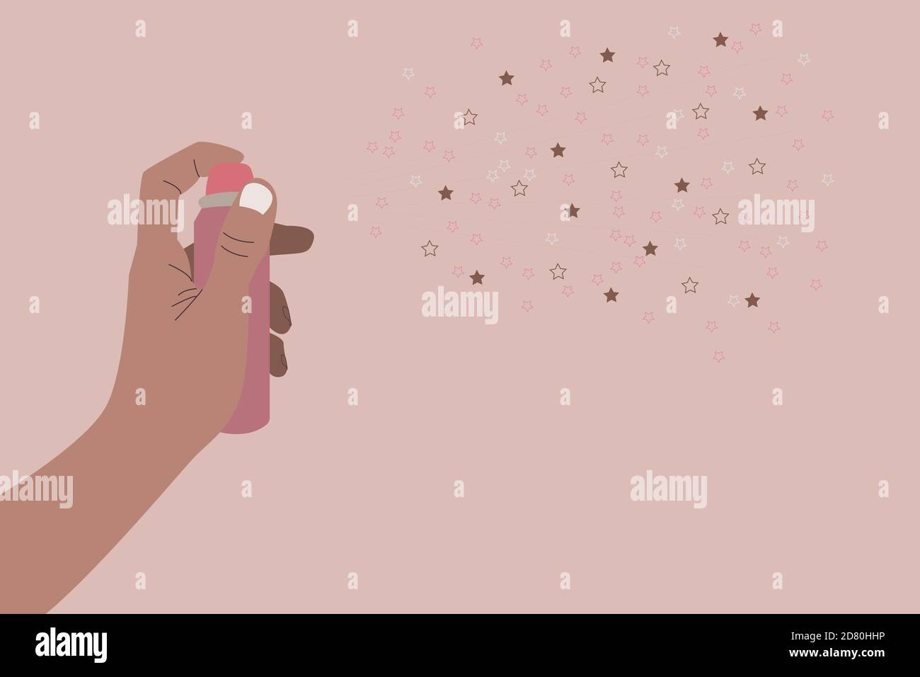 illustrazione vettoriale di una mano con bomboletta spray Illustrazione Vettoriale