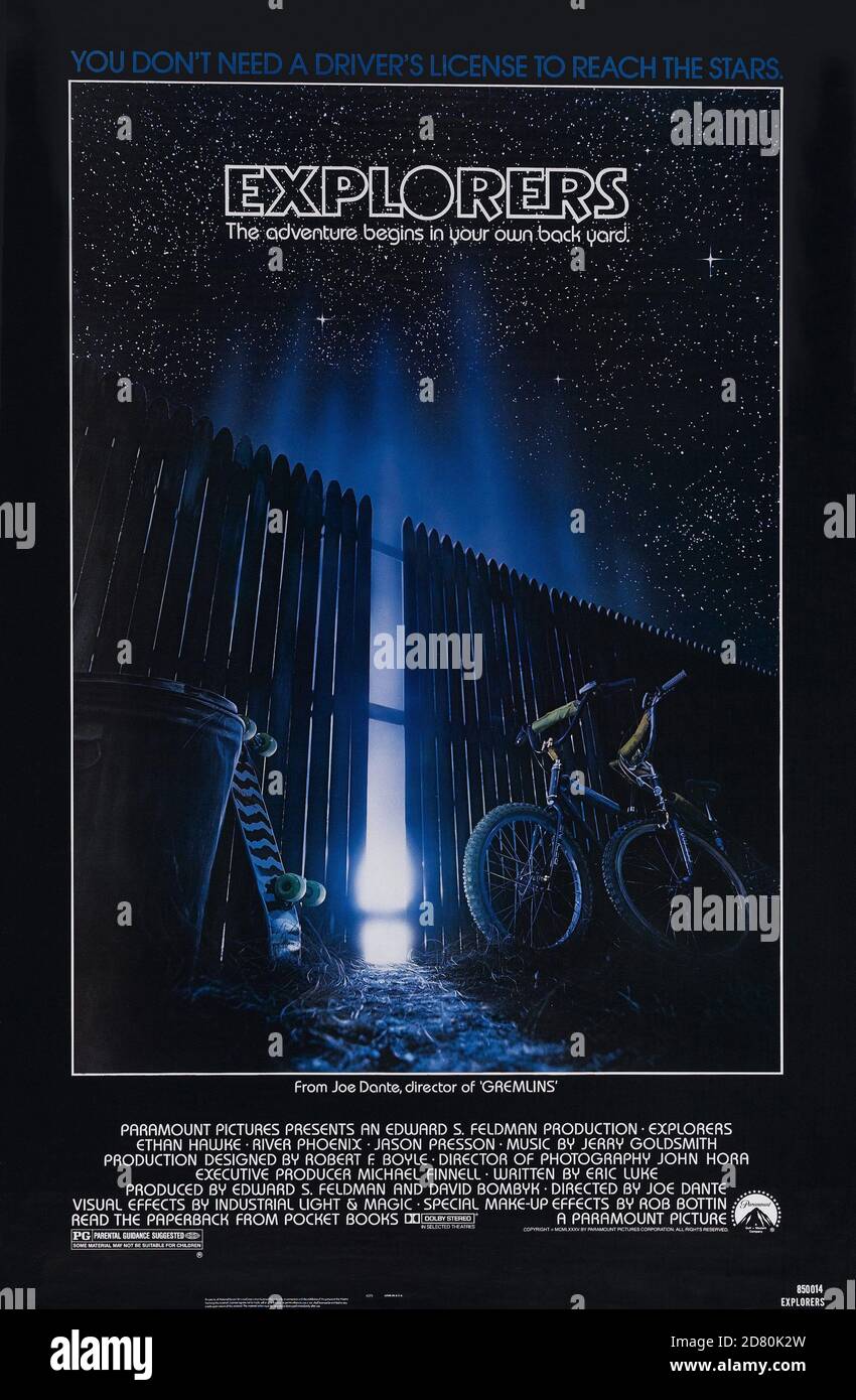 Anno esploratori : 1985 USA regista : Joe Dante poster americano Foto Stock