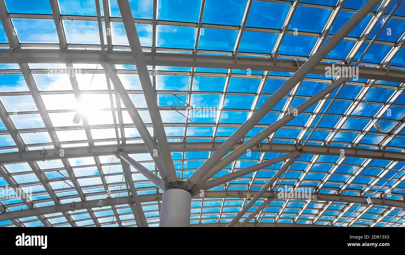 Finestra lucernario o sfondo architettonico astratto. Architetto Foto Stock