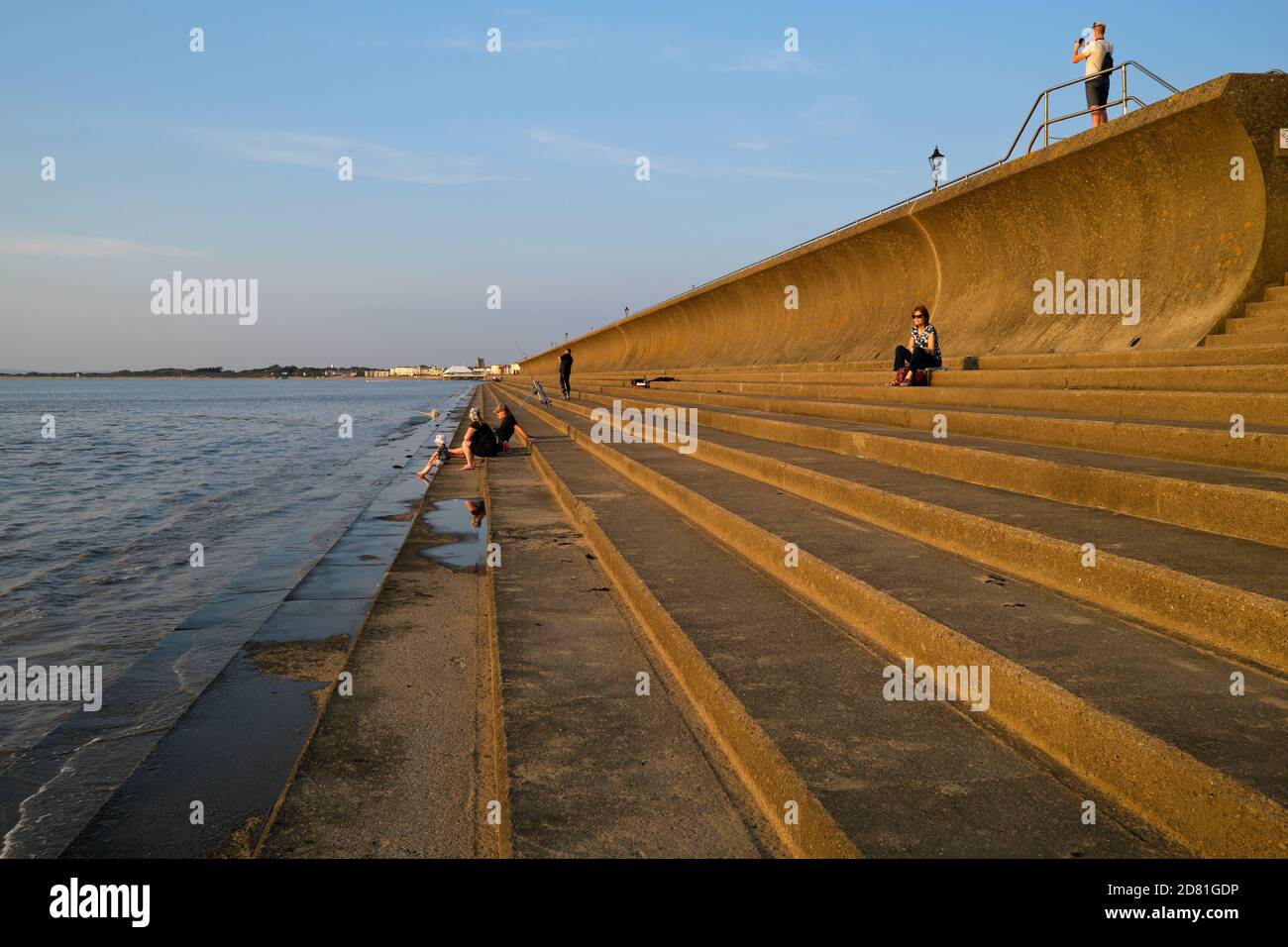 Scalinata sul lungomare di Burnham sul Mare Somerset Inghilterra UK Foto Stock