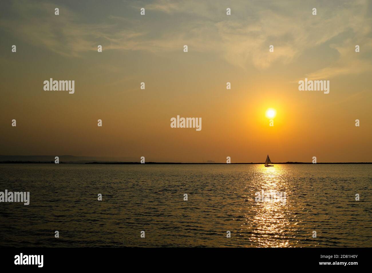Tramonto a Burnham su Sea Somerset Inghilterra Regno Unito Foto Stock