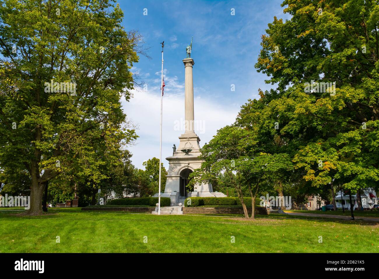 Memoriale di guerra a Bloomington, Illinois. Foto Stock