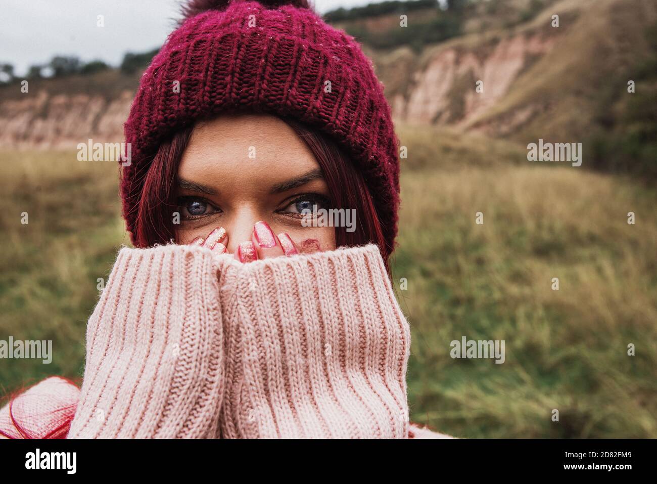 Occhi bellissimi e un'anima bella Foto Stock