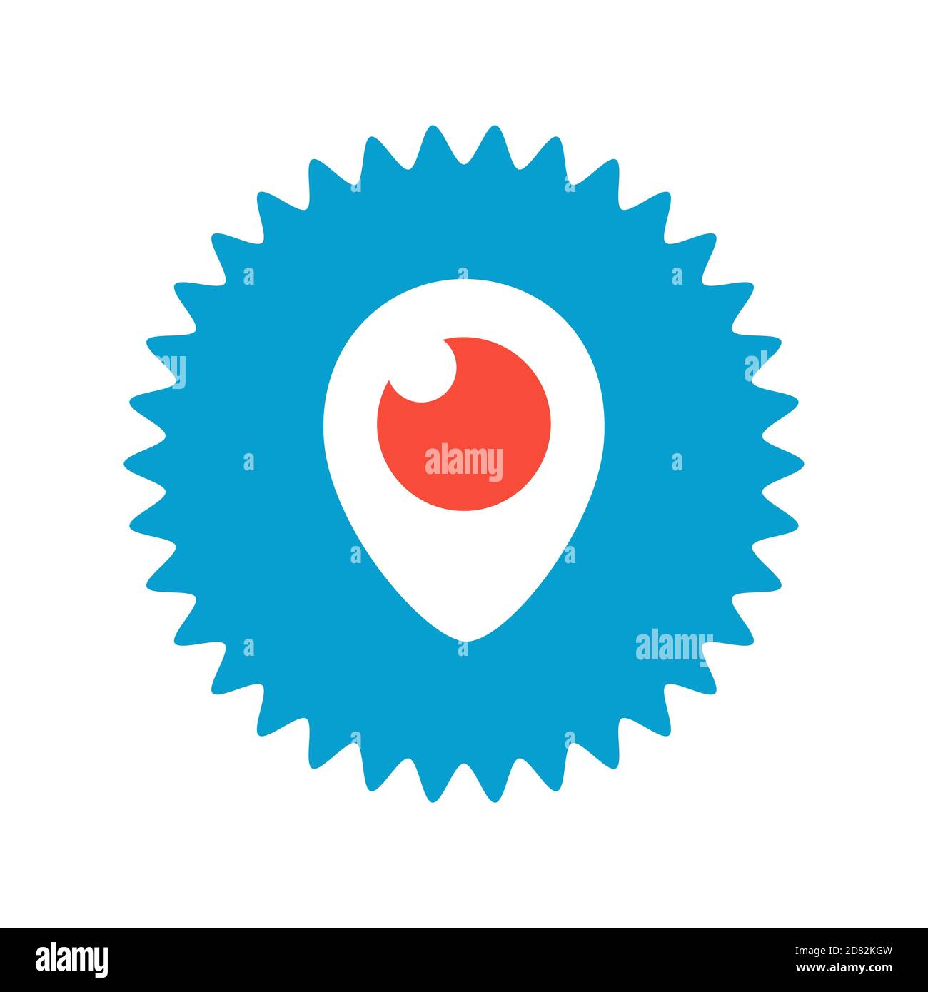 Logo Periscope. Periscope è fatto da Twitter. Periscope trasmissione video live al mondo, servizio di streaming video . Kharkiv, Ucraina - Giugno, 2020 Foto Stock